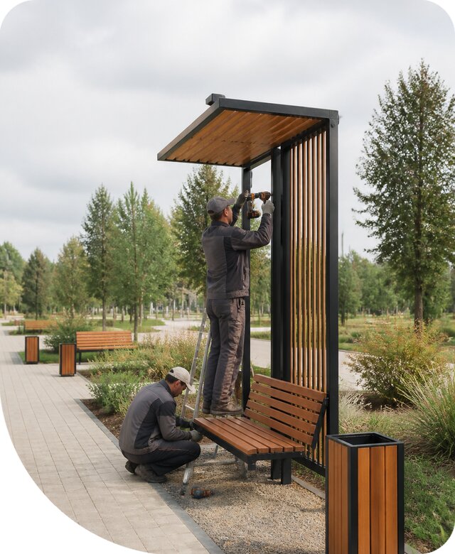 Проектирование и монтаж МАФ для скверов под ключ в Кинели